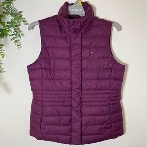 ❄️Vintage Tommy Hilfiger Womens Sm Insulated Puffer Full Zip Vest Plum/Burgundy